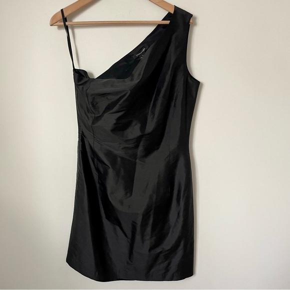 Lundström Silk One Shoulder Black Cocktail Dress - Picture 1 of 6